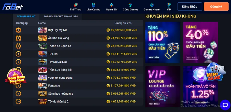 Giao diện hướng dẫn đăng ký và nạp tiền tại bet39 Win